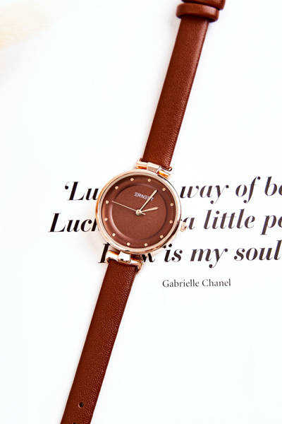 Dámsky analóg Ernest Watch Brown