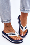 Ženské flip -flops flip -flops on kliny veľká hviezda HH274A094 NAVY BLUE
