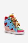 Dámské tenisky na podpatku multikolor leopard