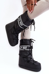 Dámske vysoké snehové topánky čierna venila