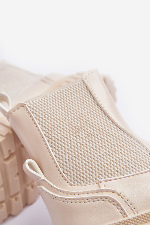 Dětské zipové boty s teplem izolované béžové Jolynn