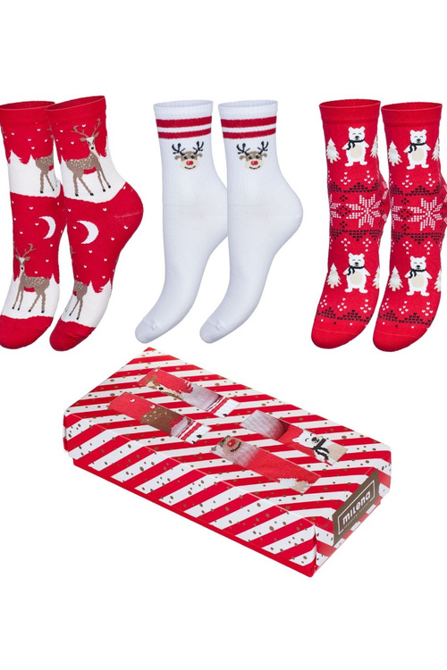 Vánoční dámské ponožky 3 balení vzor 2