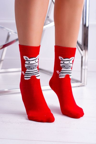 Dámske vianočné ponožky Red Zebra