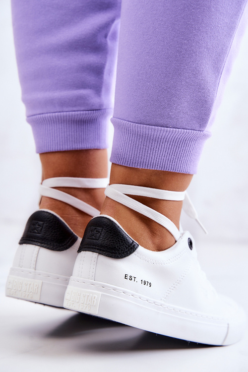 Kožené tenisky Big Star JJ274211 bílé a Černá