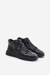 Kožené Zateplené Botky Sneakersy Pánské Lee Cooper Černé LCJ-24-33-2913