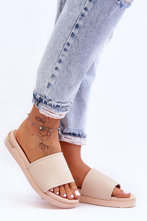Ženské papuče na platforme Big Star LL274933 Beige