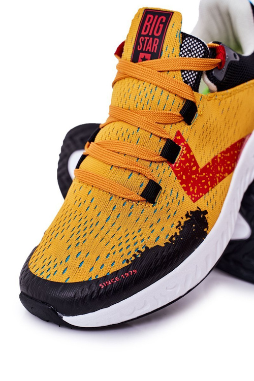 Pánské Sportovní Obuv Memory Foam Big Star HH174237 Oranžové