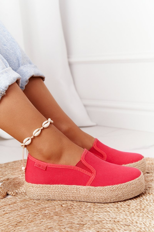 Espadrilky Na Pletené Podrážce Big Star FF274149 červené