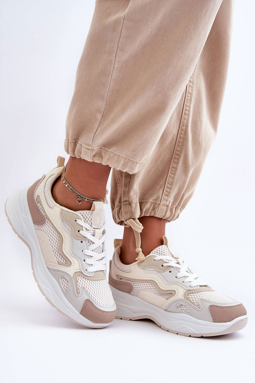 Dámské sportovní tenisky na platformě béžové Lomare