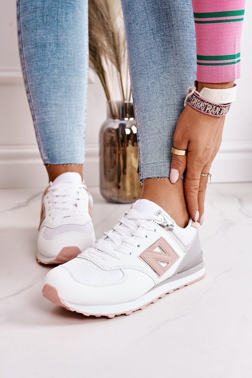Dámská Sportovní Obuv Sneakersy Bile-Růžové Last Minute