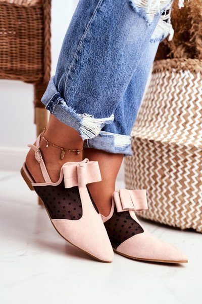 Lu Boo dámské baleríny Růžový Domino