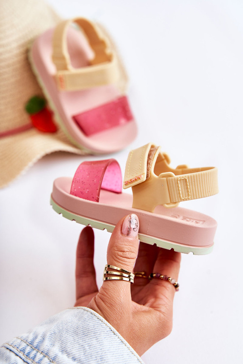 Pohodlné detské sandále voňavé Zaxy JJ385028 Pink-žltý