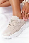 Dámské Sneakersy Na Velké Podrážce Béžové Delusion