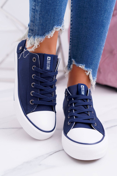 Dámska klasická nízka veľká hviezda DD274335 Navy Blue tenisky