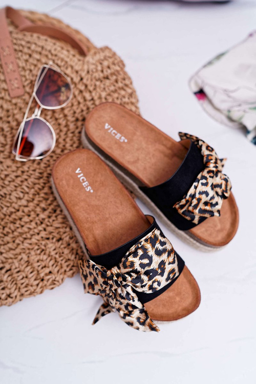 Dámské Nazouváky Vices černé Leopard 6275