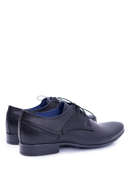 Nikopol 1622 černé kožené formální pánské polobotky