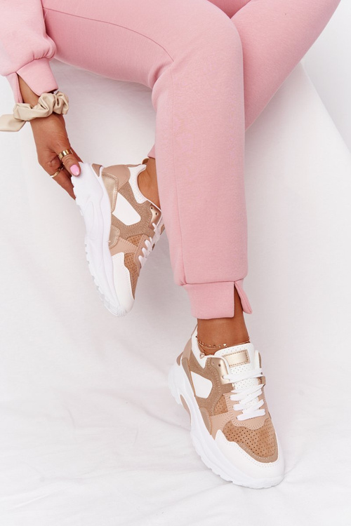 Ženské tenisky na veľkom jedinom béžovom yolo