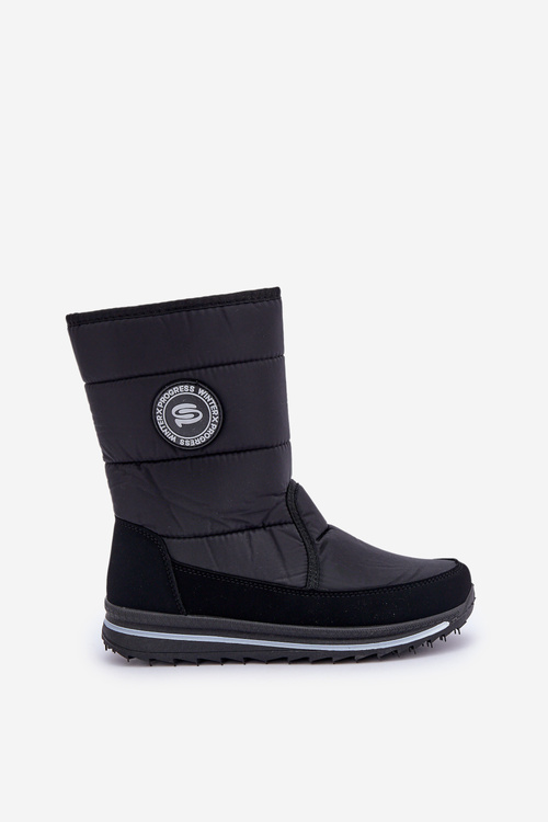 Dámske snehové topánky pre pokrok zipsu progj-21-09 čierna