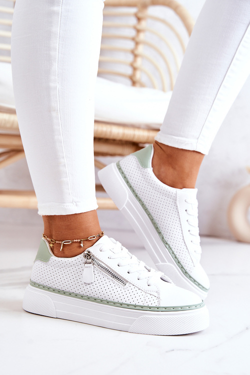 Sportovní Boty Na Platformě Bílé A Zelené Louisa
