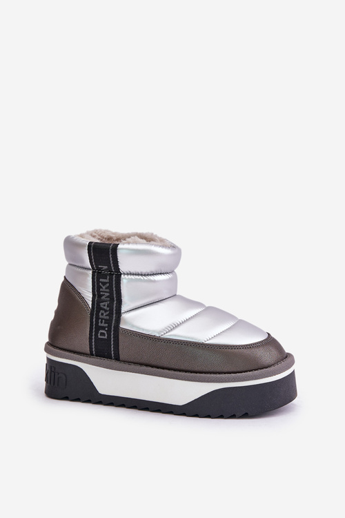 Nízké Sněhové Boty Na Tlusté Podešvi D.Franklin DFSH371010 Stříbrné