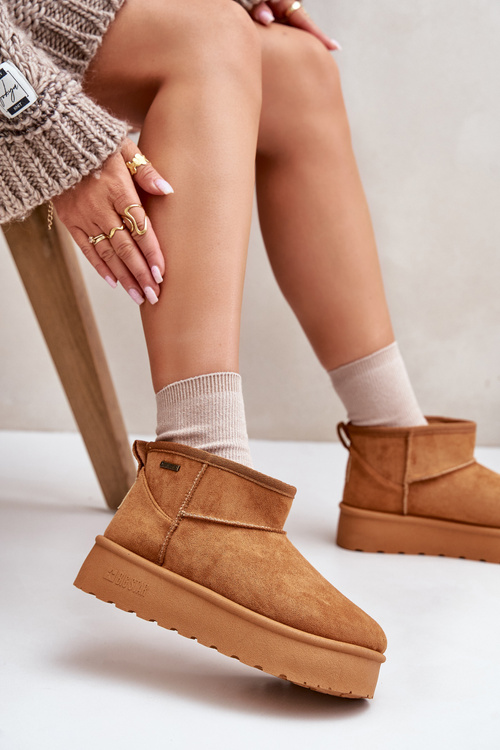 Nízke Snehové Topánky Na Platforme Big Star OO274A098 Camel