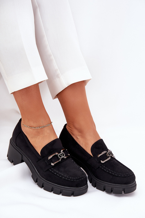 Eko Semišové Poltopánky Dámske S Dekoráciou 39921 Čierne Vinceza