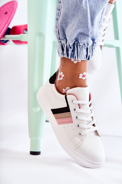 Dámská sportovní obuv, vázaná bílá Renesme