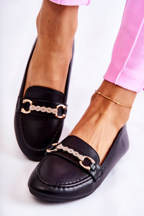 Dámske kožené mokasíry Black Godley