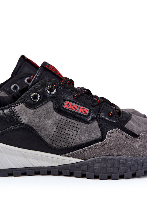 Pánska klasická športová topánka Pamäť pena Veľká hviezda KK174271 Šedá