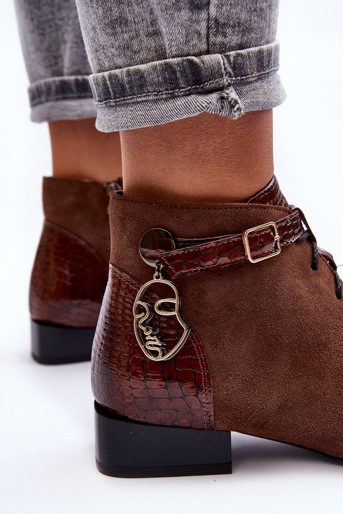 Dámské kožené kozačky Maciejka 5743A-02 Hnědá