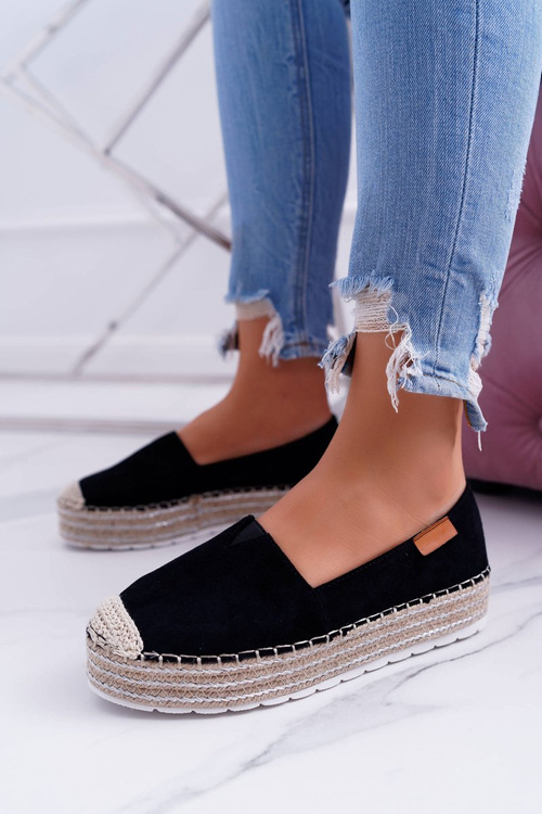 Black Slip -in Suede Espadrilles Mariako