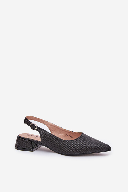 Pletené Dámske Sandále Na Jemnom Opätku Čierne Jorela