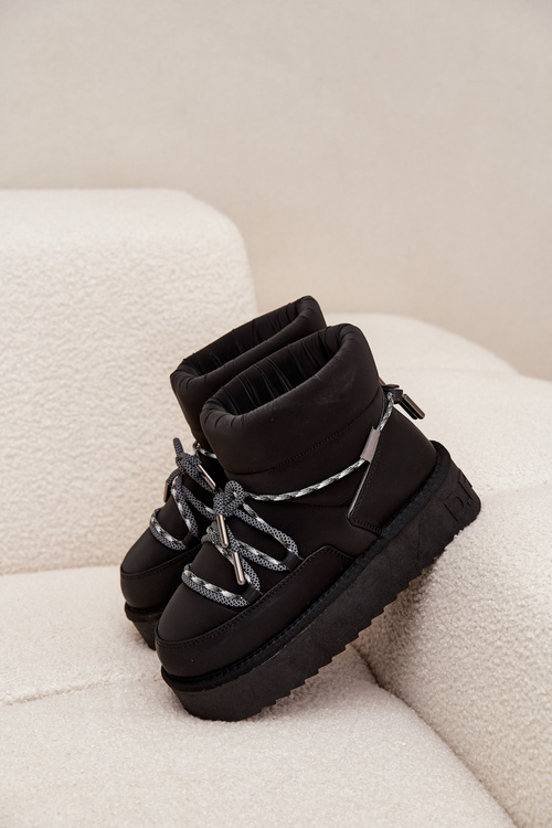 Snežná obuv na platforme D.Franklin DFSH371015 Čierne