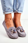 Dámske Moccasins Suede 20pb35-2003 Gray Donna Mia