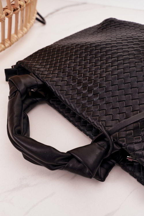 Dámská Opletená Nákupní Kabelka NOBO NBAG-K1320 Černá