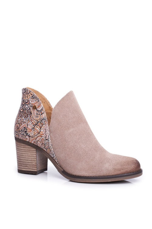 Dámske kožené topánky na Post Maciejka Beige 04492-04