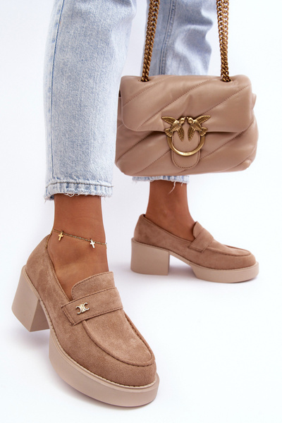 Semišové topánky pre ženy béžová afnira