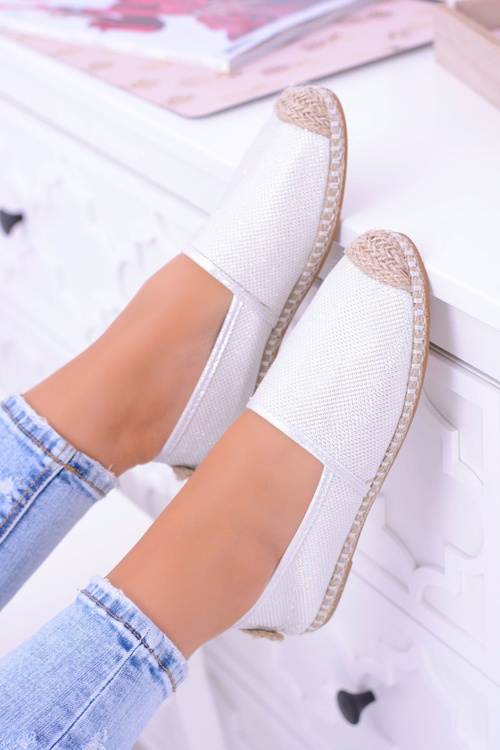 Trblietky espadrilles lu boo biele