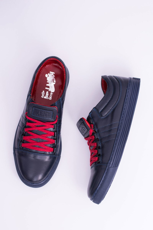 Pánske kožené tenisky Navy Blue Elon