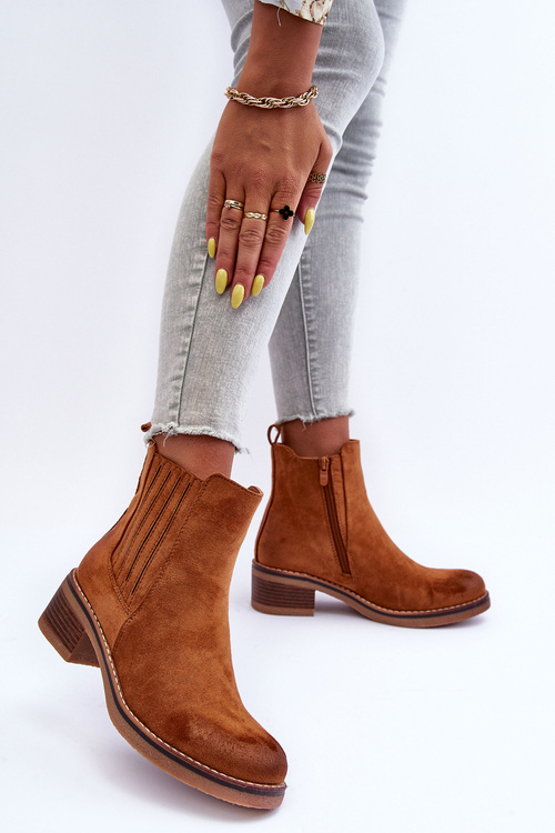 Klasické semišové boty Dámské béžové Metanassa