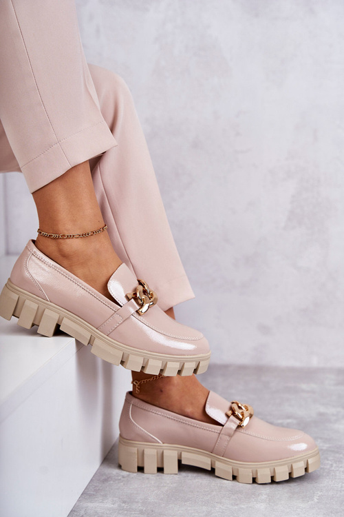 Lafefer lakované topánky na platforme Idger Beige