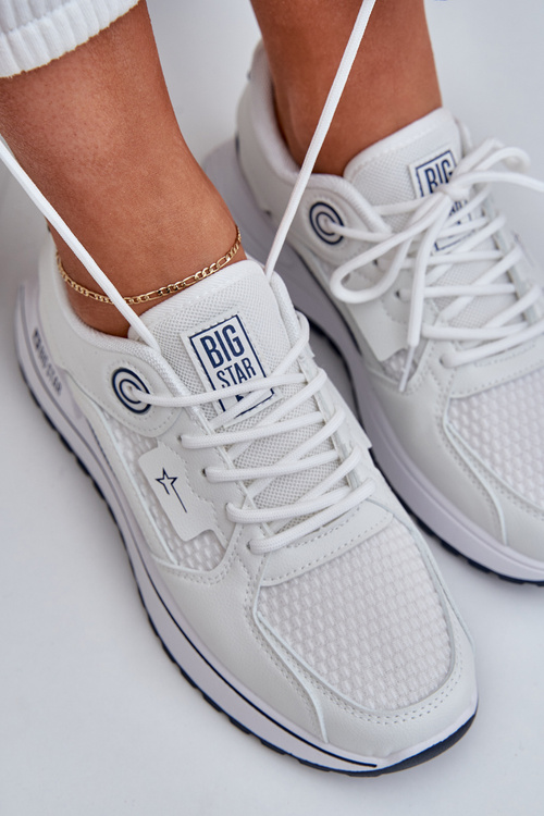 Sportovní Boty Tenisky Dámské Big Star NN274A103 HI-POLY SYSTEM Bílá-Námořnická