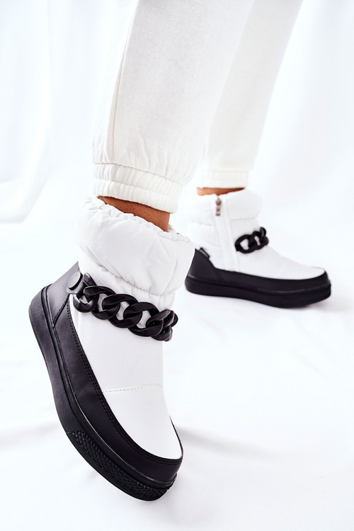 Ženské izolované snehové topánky biele khariche