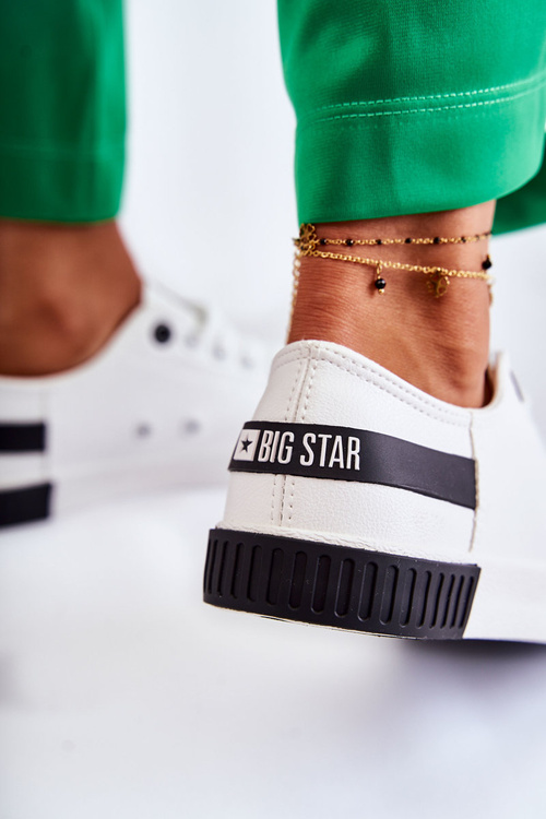 Dámské Kožené Tenisky BIG STAR FF274175 Bílé černé