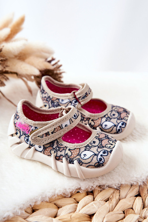 Žabky Baleríny Befado Jelen 109P240 Béžová