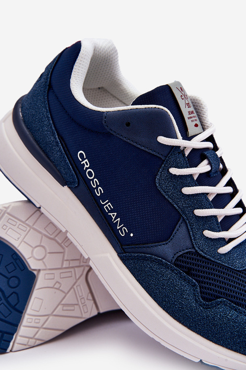 Pánske športové topánky krížové džínsy LL1R4051 NAVY MODRÉ
