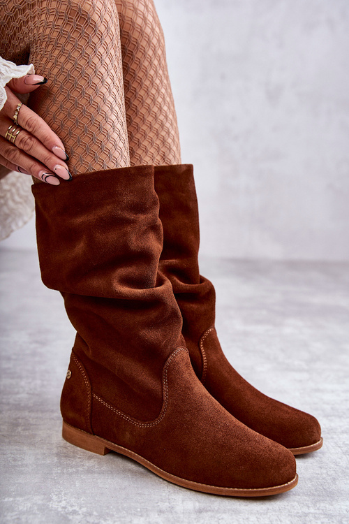 Dámské semišové boty Maciejka 05057-29 Hnědá