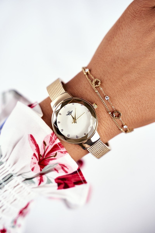 Ženský náramok celebrity zlatý ďatelina