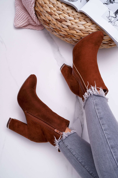 Dámské Kotníkové Boty Na Podpatku Camel Domeno