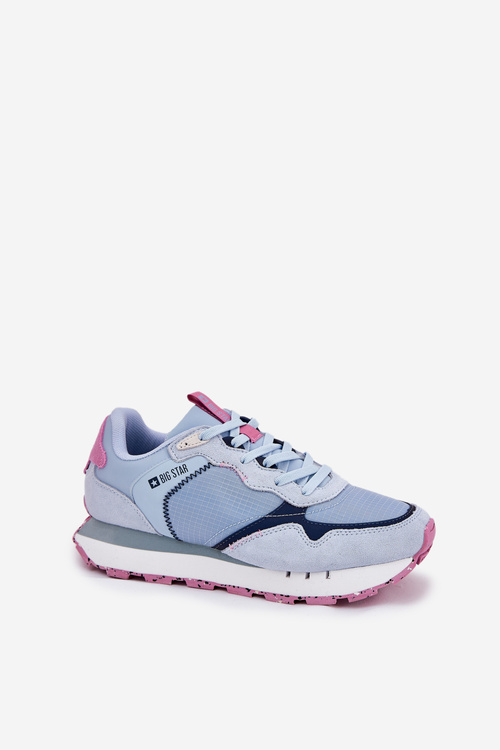 Semišové Lehká Sportovní Obuv Dámská Big Star RR274236 HI-POLY SYSTEM Modrá